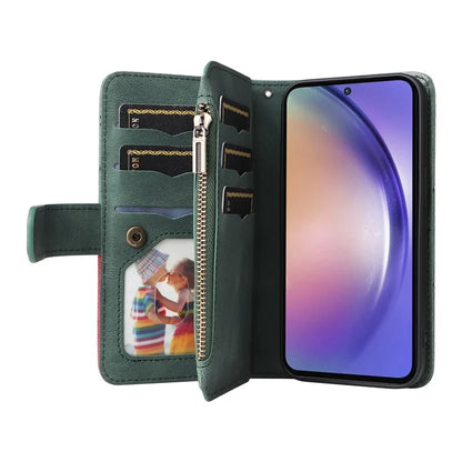 KT Multi-function Series-5 For Samsung Galaxy A55 5G Leather Wallet Case 9 Card Slots