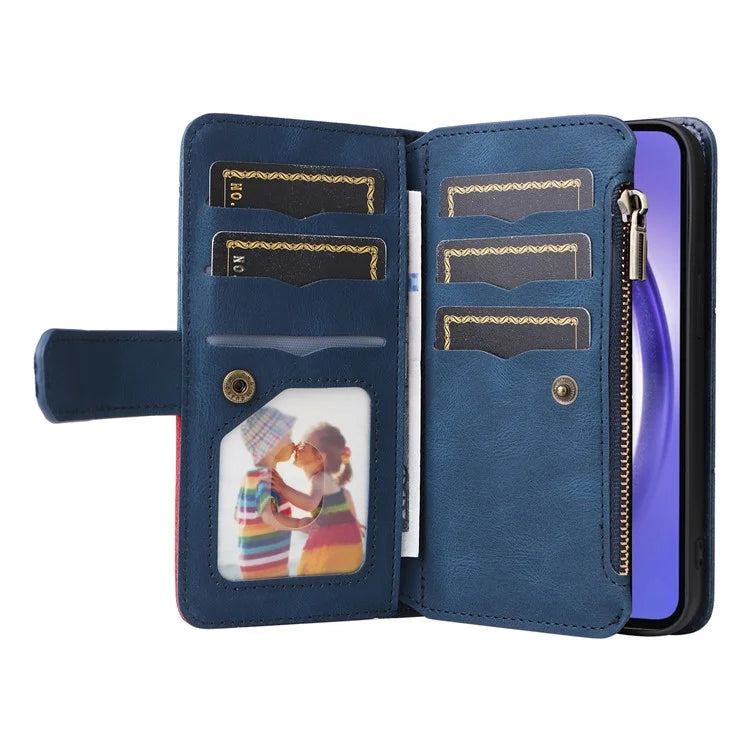 KT Multi-function Series-5 For Samsung Galaxy A55 5G Leather Wallet Case 9 Card Slots