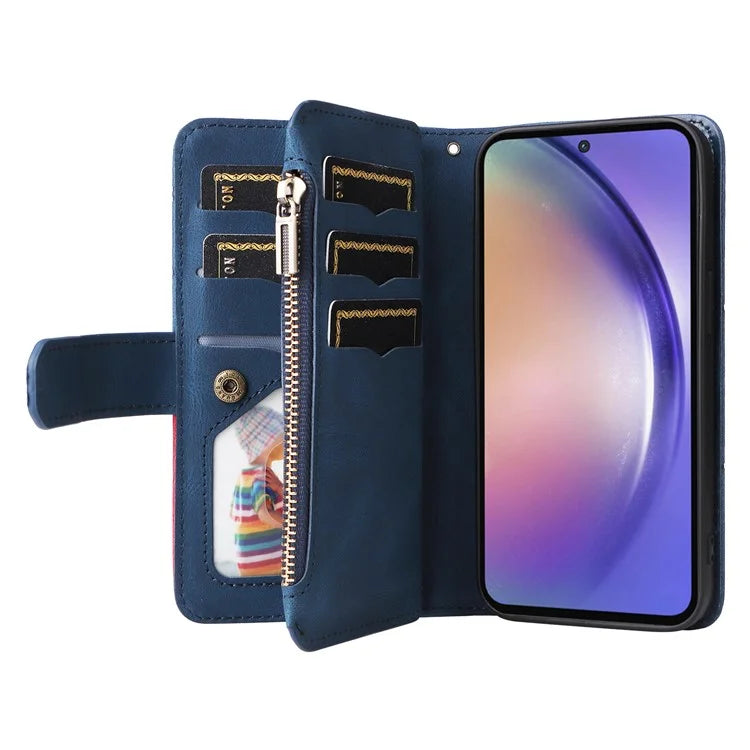 KT Multi-function Series-5 For Samsung Galaxy A55 5G Leather Wallet Case 9 Card Slots