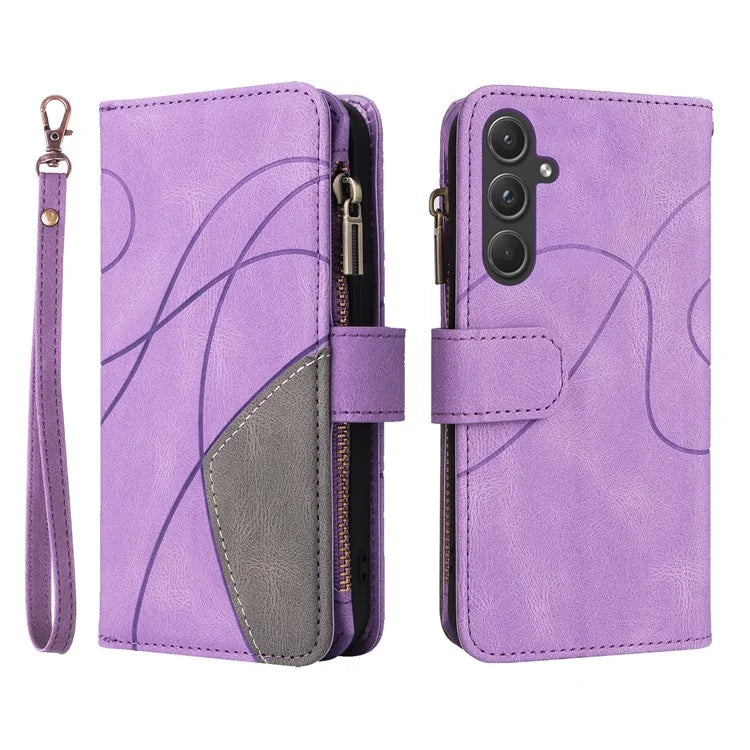 KT Multi-function Series-5 For Samsung Galaxy A55 5G Leather Wallet Case 9 Card Slots