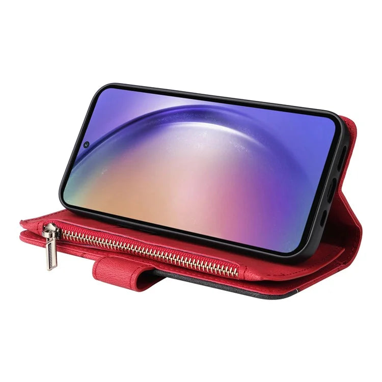 KT Multi-function Series-5 For Samsung Galaxy A55 5G Leather Wallet Case 9 Card Slots