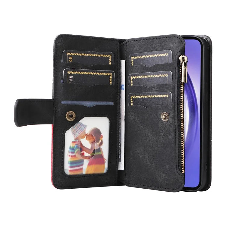 KT Multi-function Series-5 For Samsung Galaxy A55 5G Leather Wallet Case 9 Card Slots