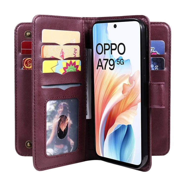 KT Multi-functional Series-1 For Oppo A79 5G / A2 5G Wallet Case Leather Stand Cover