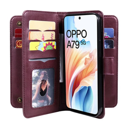 KT Multi-functional Series-1 For Oppo A79 5G / A2 5G Wallet Case Leather Stand Cover