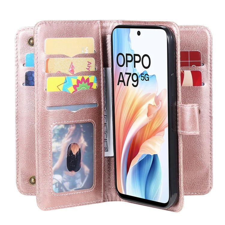 KT Multi-functional Series-1 For Oppo A79 5G / A2 5G Wallet Case Leather Stand Cover