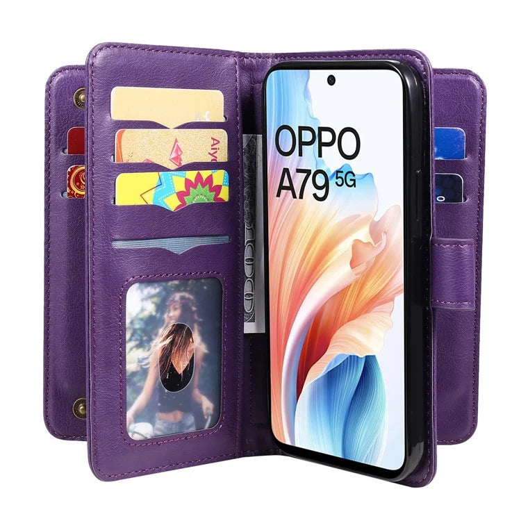 KT Multi-functional Series-1 For Oppo A79 5G / A2 5G Wallet Case Leather Stand Cover