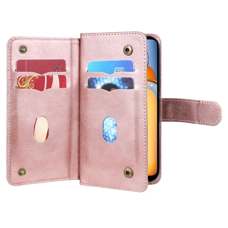 KT Multi-functional Series-1 For Xiaomi Redmi 13C 4G / Poco C65 4G Leather Case Wallet 10 Card Slots