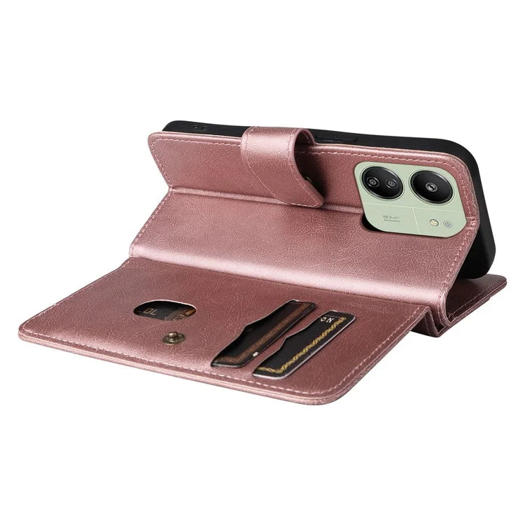KT Multi-functional Series-1 For Xiaomi Redmi 13C 4G / Poco C65 4G Leather Case Wallet 10 Card Slots