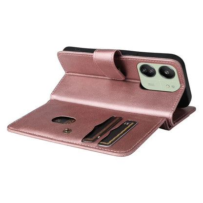 KT Multi-functional Series-1 For Xiaomi Redmi 13C 4G / Poco C65 4G Leather Case Wallet 10 Card Slots