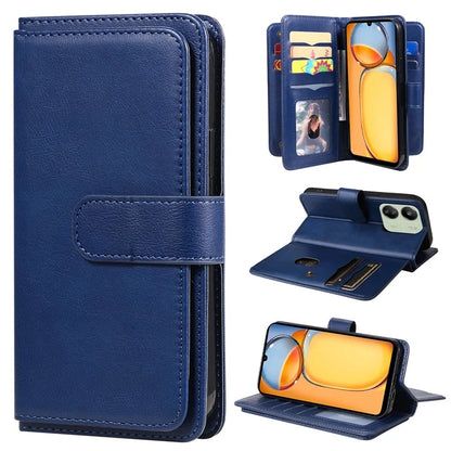 KT Multi-functional Series-1 For Xiaomi Redmi 13C 4G / Poco C65 4G Leather Case Wallet 10 Card Slots