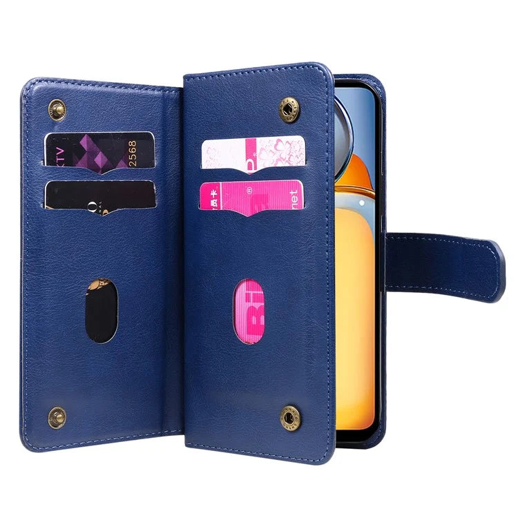 KT Multi-functional Series-1 For Xiaomi Redmi 13C 4G / Poco C65 4G Leather Case Wallet 10 Card Slots