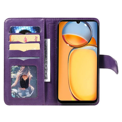 KT Multi-functional Series-1 For Xiaomi Redmi 13C 4G / Poco C65 4G Leather Case Wallet 10 Card Slots