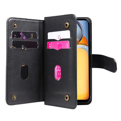 KT Multi-functional Series-1 For Xiaomi Redmi 13C 4G / Poco C65 4G Leather Case Wallet 10 Card Slots