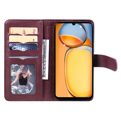 KT Multi-functional Series-1 For Xiaomi Redmi 13C 4G / Poco C65 4G Leather Case Wallet 10 Card Slots