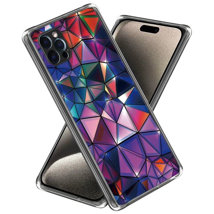 For iPhone 15 Pro Max Phone Cover Shockproof TPU Case with Pattern Printing