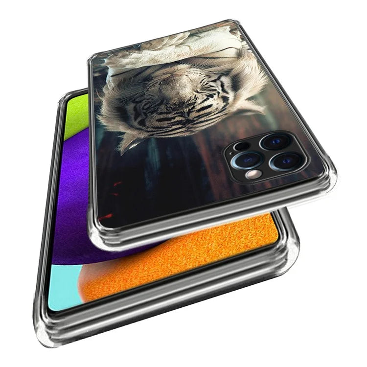 For iPhone 15 Pro Max Phone Cover Shockproof TPU Case with Pattern Printing