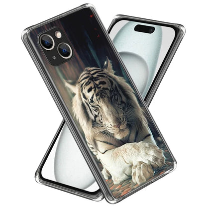 For iPhone 15 Phone Case Slim-Fit Pattern Printing TPU Back Cover