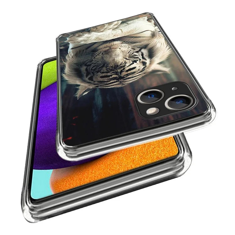 For iPhone 15 Phone Case Slim-Fit Pattern Printing TPU Back Cover