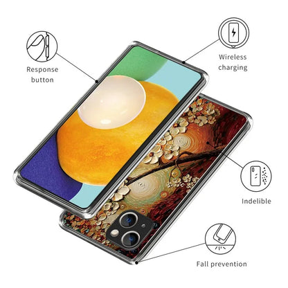 For iPhone 15 Phone Case Slim-Fit Pattern Printing TPU Back Cover