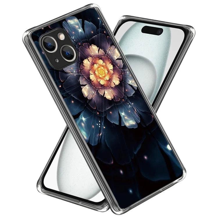 For iPhone 15 Phone Case Slim-Fit Pattern Printing TPU Back Cover