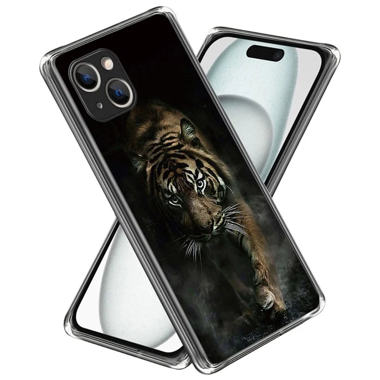 For iPhone 15 Plus Case Anti-drop Pattern Printing TPU Mobile Phone Cover