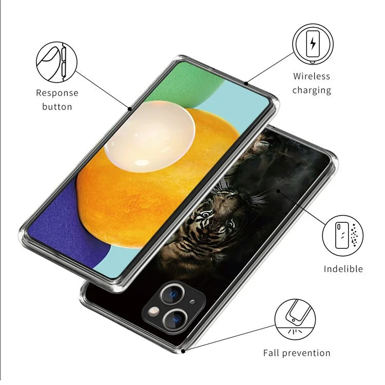 For iPhone 15 Plus Case Anti-drop Pattern Printing TPU Mobile Phone Cover