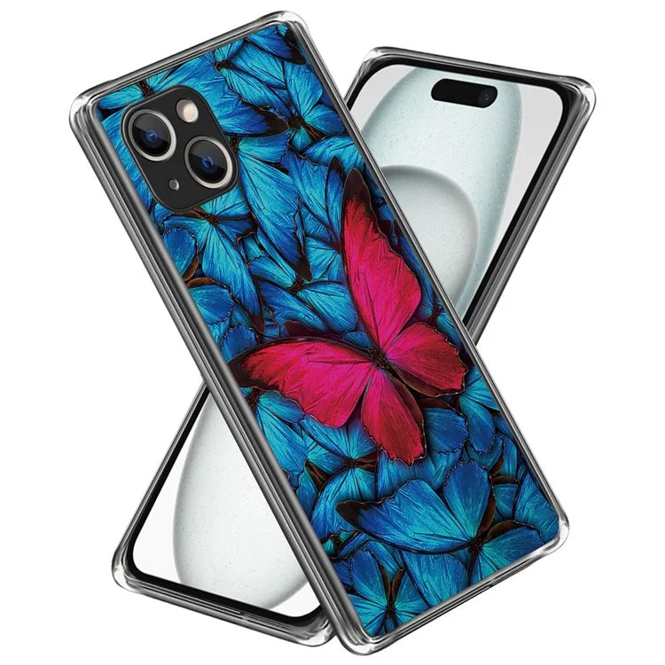 For iPhone 15 Plus Case Anti-drop Pattern Printing TPU Mobile Phone Cover