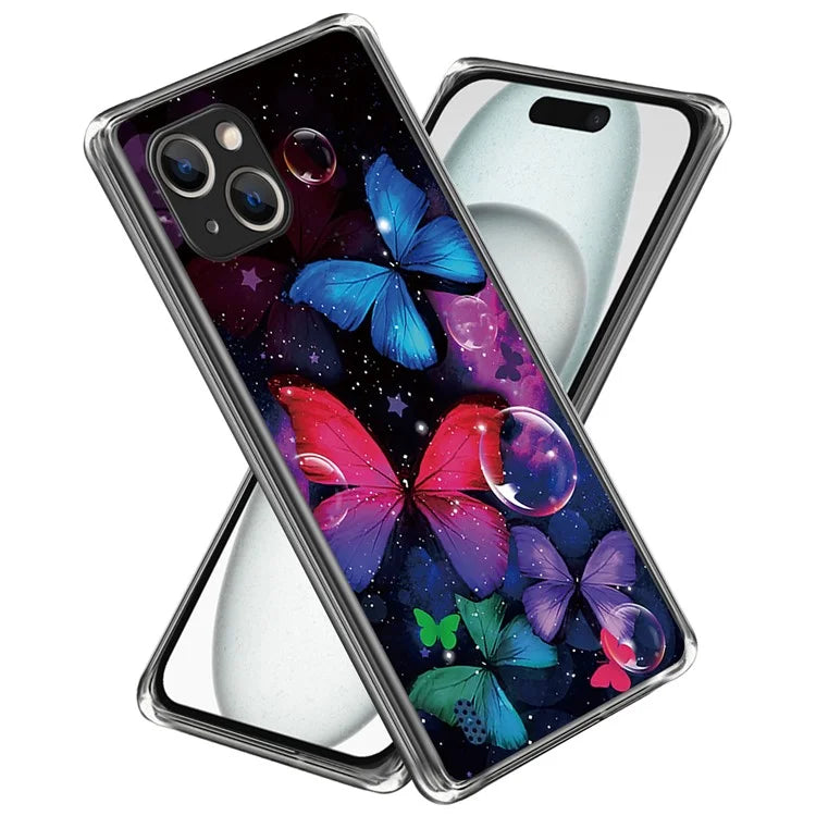 For iPhone 15 Plus Case Anti-drop Pattern Printing TPU Mobile Phone Cover