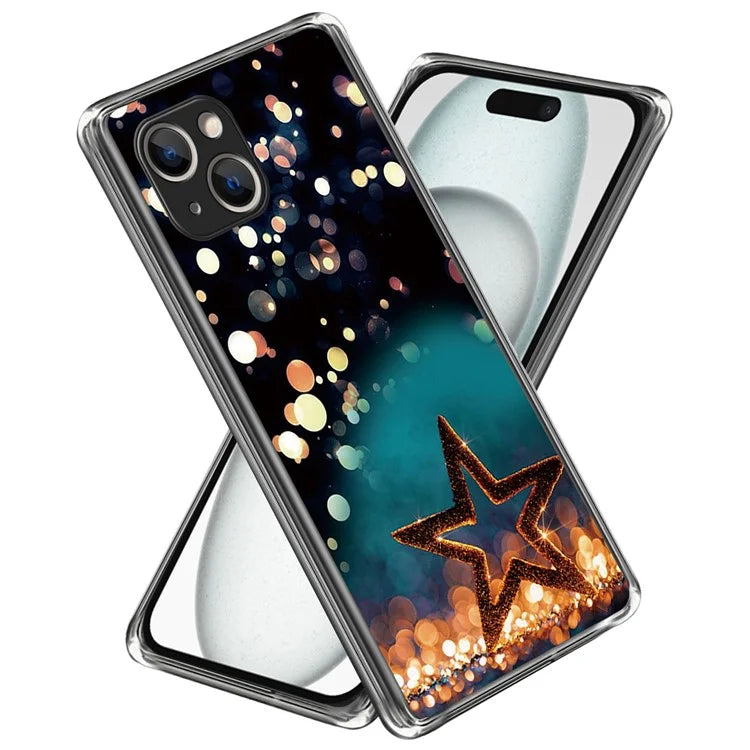 For iPhone 15 Plus Case Anti-drop Pattern Printing TPU Mobile Phone Cover