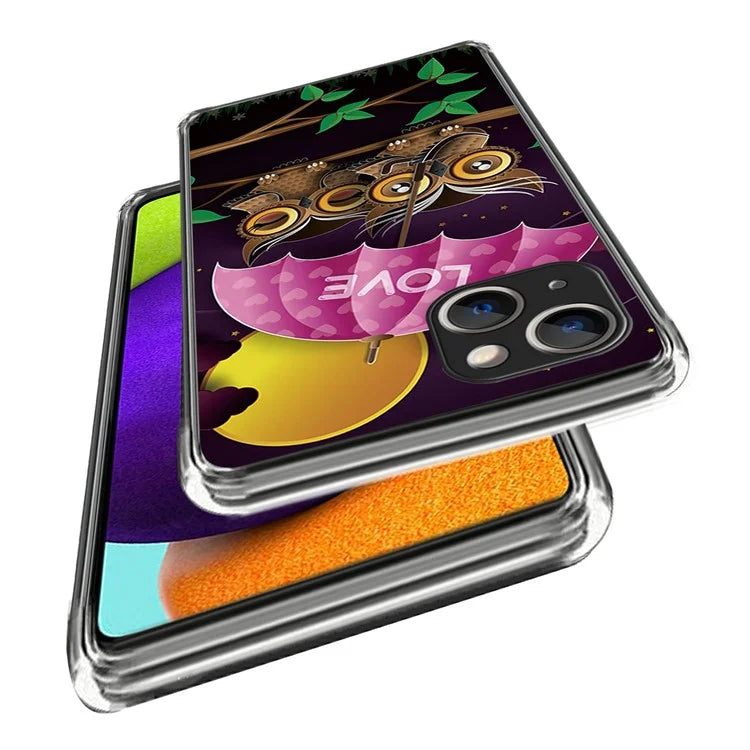 For iPhone 15 Plus Case Anti-drop Pattern Printing TPU Mobile Phone Cover