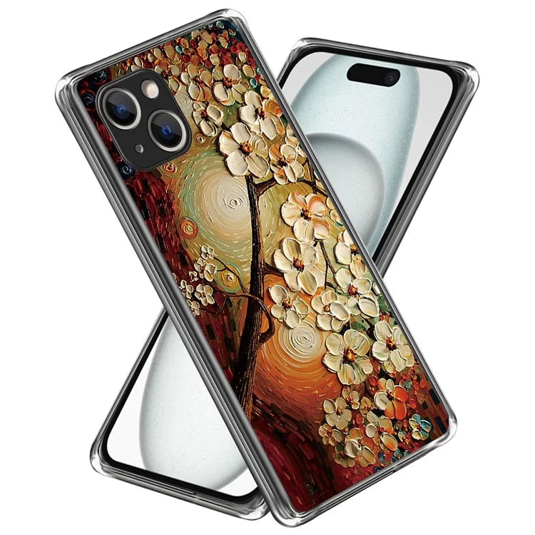 For iPhone 15 Plus Case Anti-drop Pattern Printing TPU Mobile Phone Cover