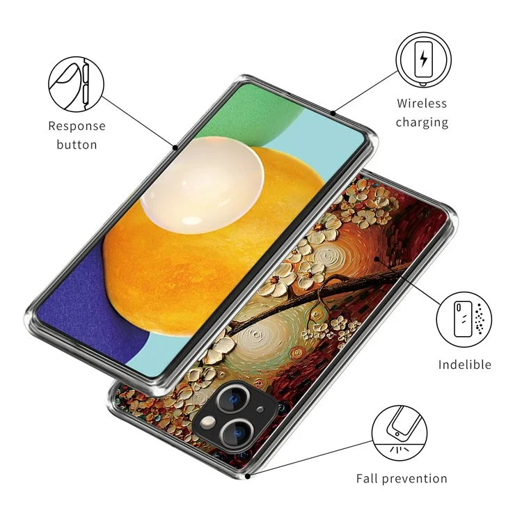 For iPhone 15 Plus Case Anti-drop Pattern Printing TPU Mobile Phone Cover