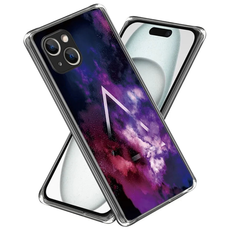 For iPhone 15 Plus Case Anti-drop Pattern Printing TPU Mobile Phone Cover and Fog