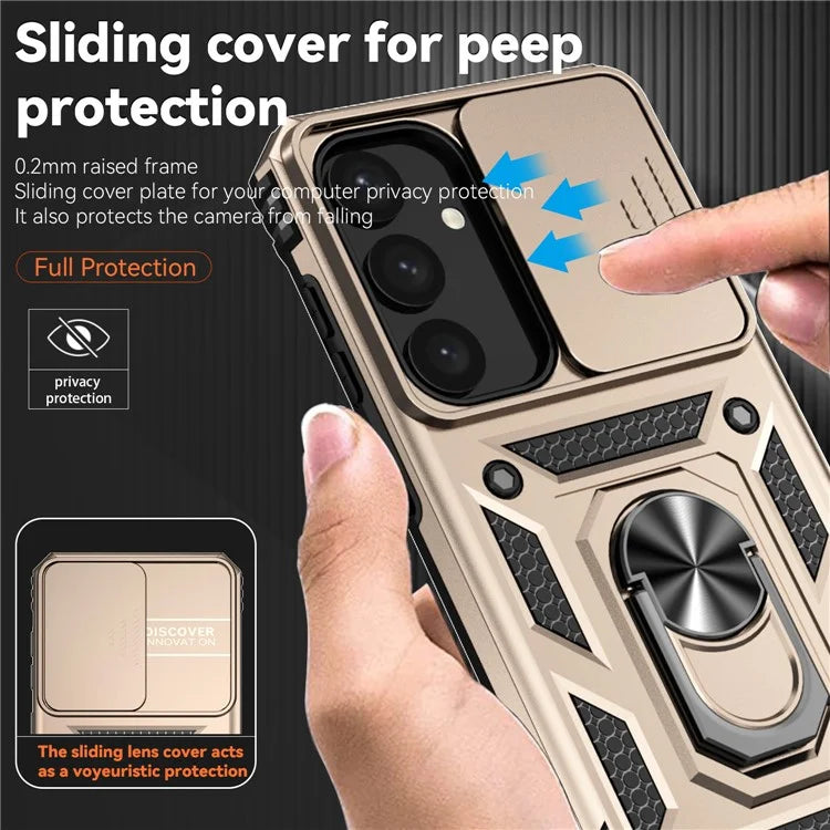 For Samsung Galaxy S24+ Armour Phone Case Camera Protection Kickstand Cover
