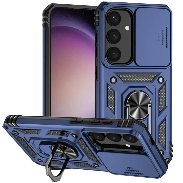 For Samsung Galaxy S24+ Armour Phone Case Camera Protection Kickstand Cover