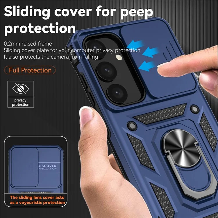 For Samsung Galaxy S24+ Armour Phone Case Camera Protection Kickstand Cover