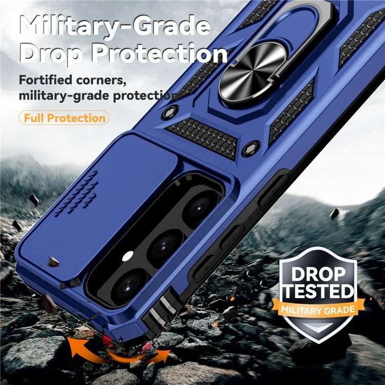 For Samsung Galaxy S24+ Armour Phone Case Camera Protection Kickstand Cover