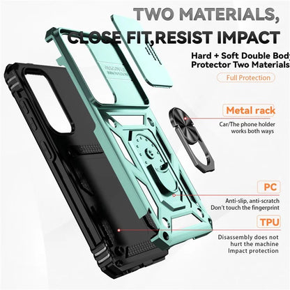 For Samsung Galaxy S24+ Armour Phone Case Camera Protection Kickstand Cover
