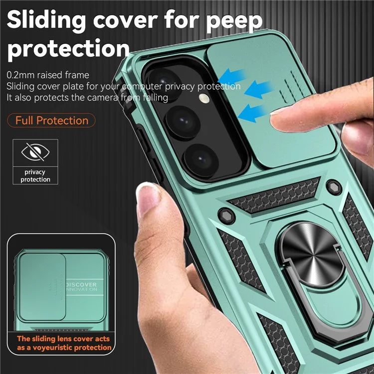 For Samsung Galaxy S24+ Armour Phone Case Camera Protection Kickstand Cover