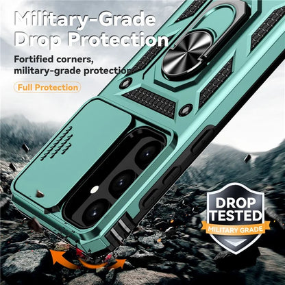 For Samsung Galaxy S24+ Armour Phone Case Camera Protection Kickstand Cover