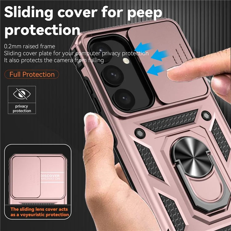 For Samsung Galaxy S24+ Armour Phone Case Camera Protection Kickstand Cover