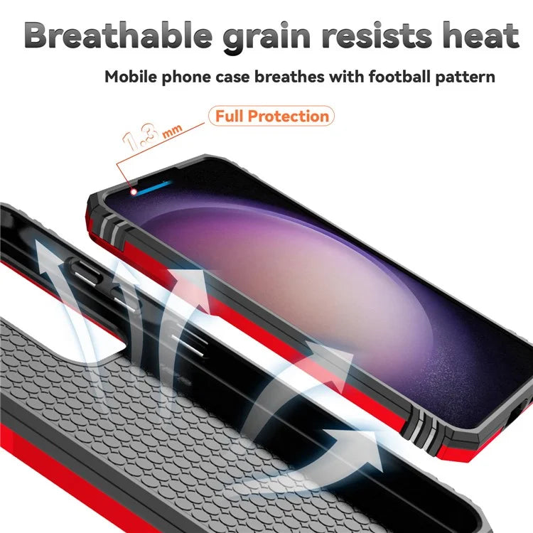 For Samsung Galaxy S24 Case with Camera Slide Protector Kickstand PC+TPU Phone Cover