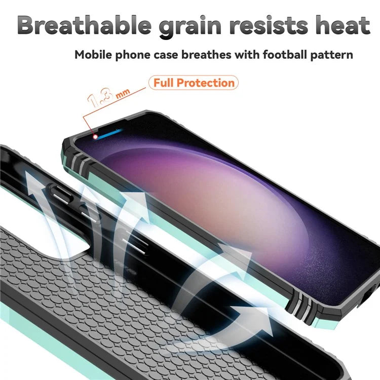 For Samsung Galaxy S24 Case with Camera Slide Protector Kickstand PC+TPU Phone Cover