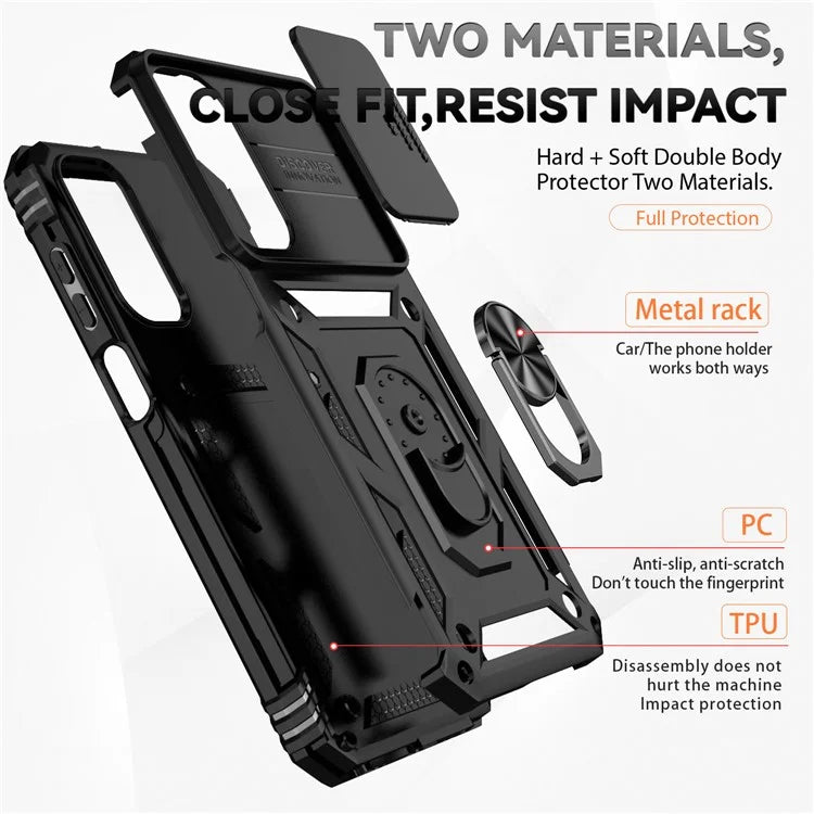 For Samsung Galaxy A15 5G Phone Case with Slide Camera Cover Military Grade Drop Protection