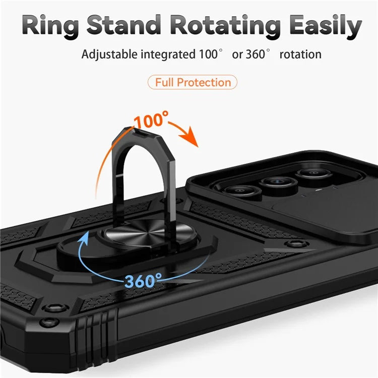 For Samsung Galaxy A15 5G Phone Case with Slide Camera Cover Military Grade Drop Protection