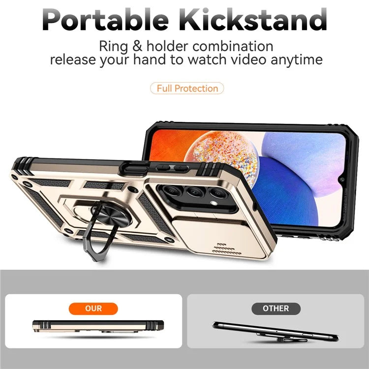 For Samsung Galaxy A15 5G Phone Case with Slide Camera Cover Military Grade Drop Protection