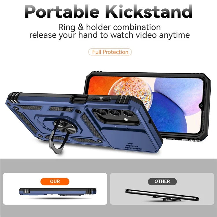 For Samsung Galaxy A15 5G Phone Case with Slide Camera Cover Military Grade Drop Protection