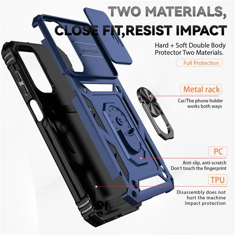 For Samsung Galaxy A15 5G Phone Case with Slide Camera Cover Military Grade Drop Protection