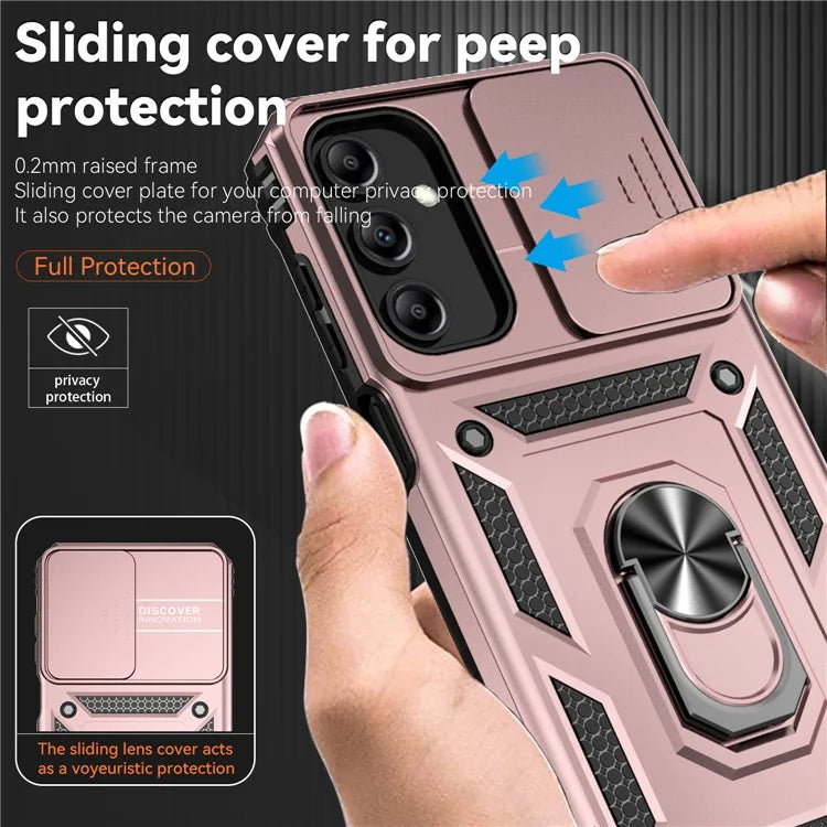 For Samsung Galaxy A15 5G Phone Case with Slide Camera Cover Military Grade Drop Protection