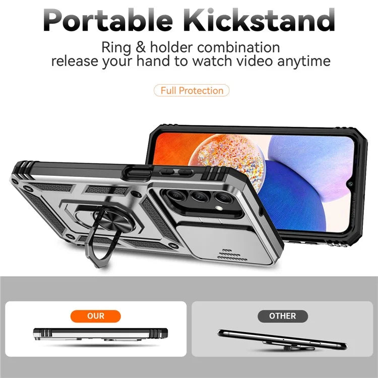 For Samsung Galaxy A15 5G Phone Case with Slide Camera Cover Military Grade Drop Protection